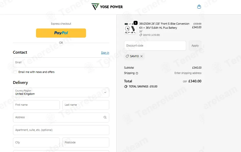 Yose Power UK apply coupon code