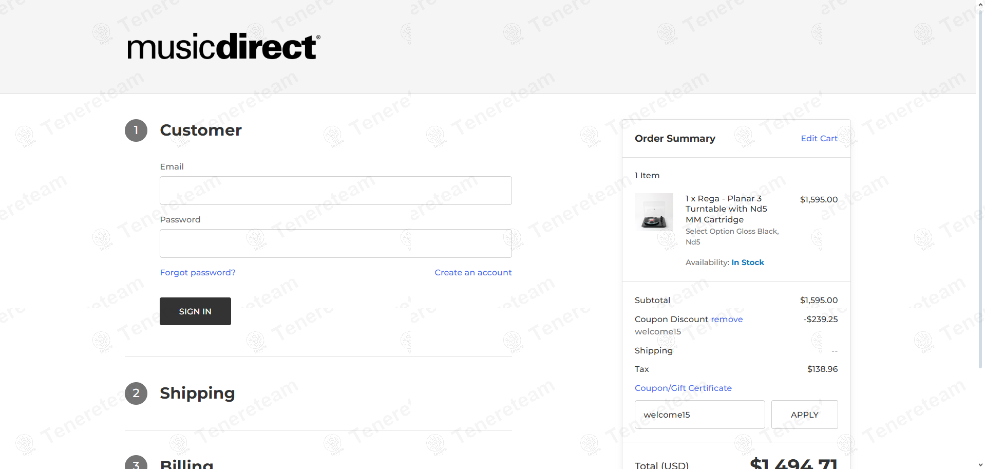 Music Direct coupon code: 15% off with welcome15. Tested and valid as 1 year ago.