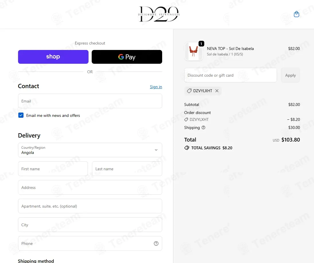 Diciembre 29 apply coupon code