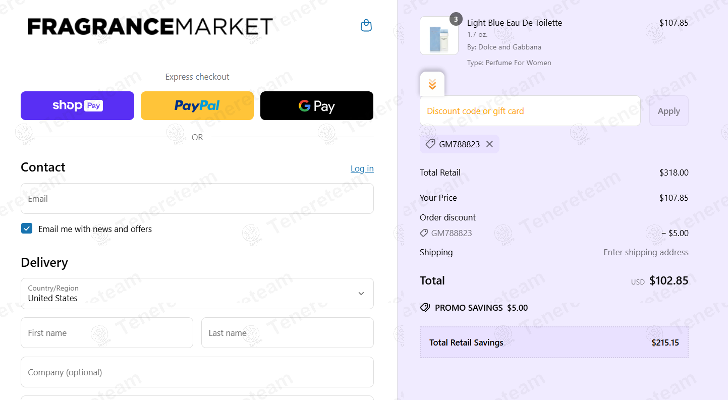 Fragrance Market apply coupon code