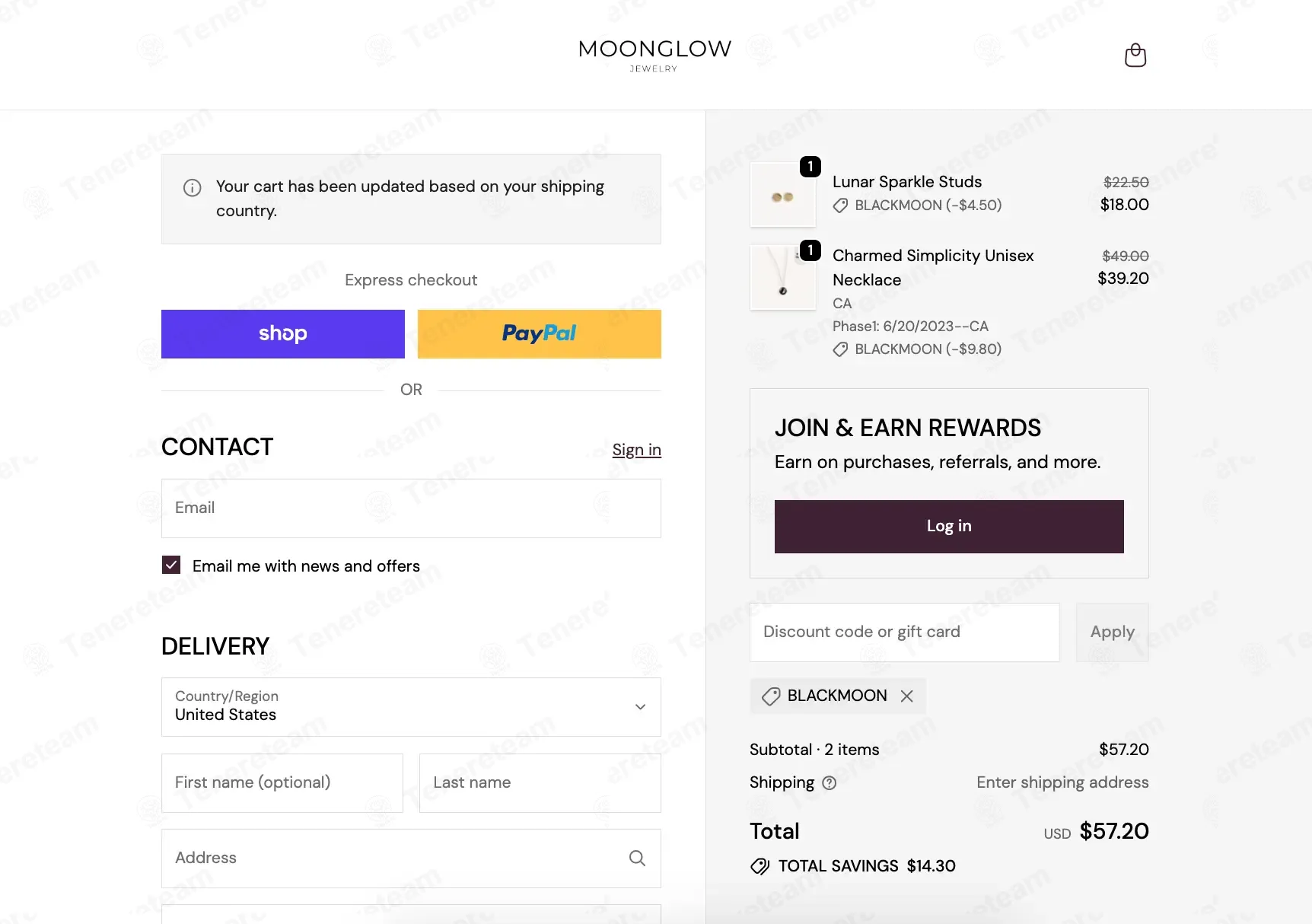 Moonglow Jewelry coupon code: 25% off with BLACKMOON. Tested and valid as 9 months ago.