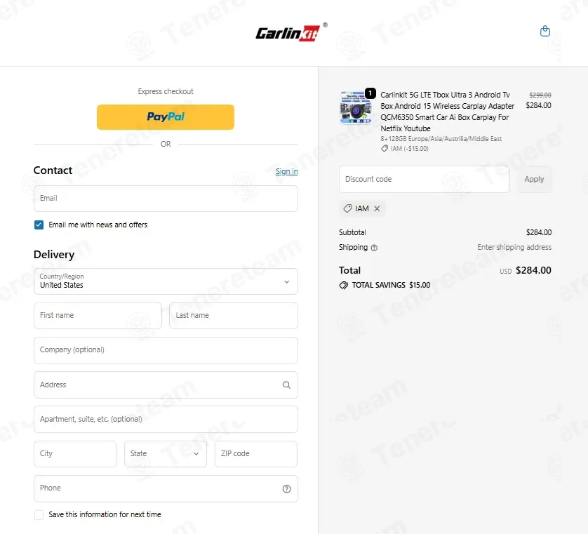 Carlinkit coupon code: $15 off with IAM. Tested and valid as 1 week ago.