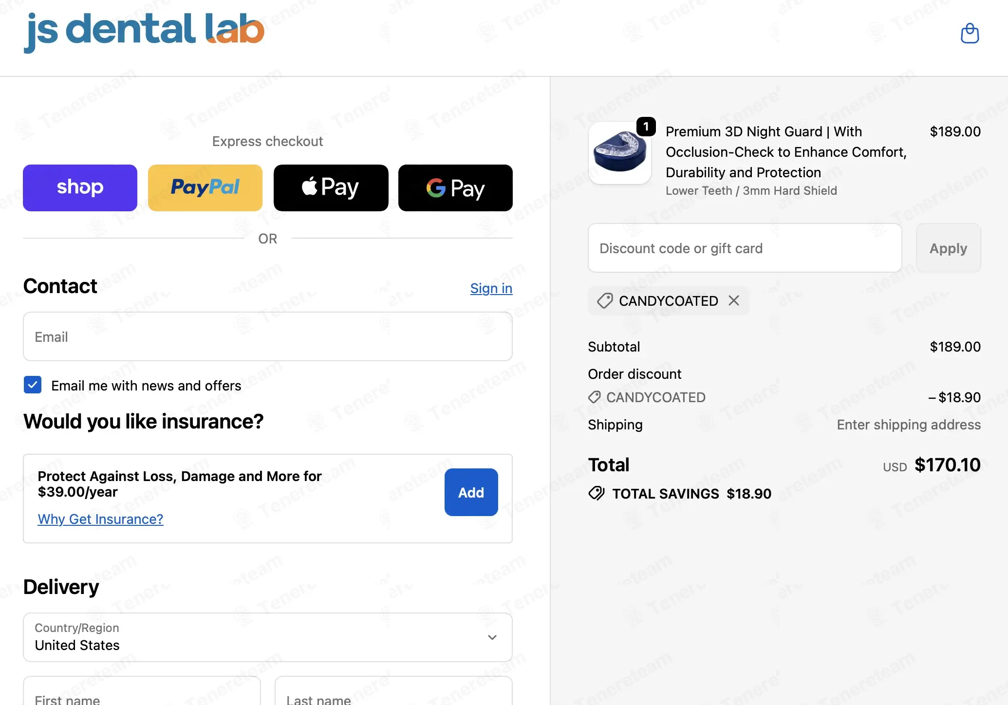 JS Dental Lab coupon code: 10% off with CANDYCOATED. Tested and valid as 2 weeks ago.