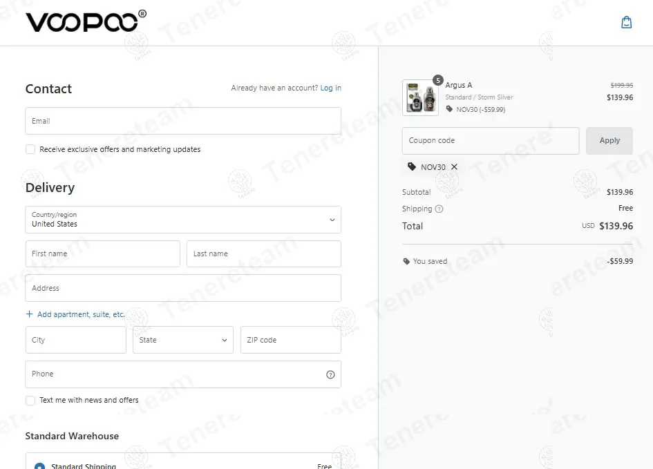Voopoo Shop coupon code: 30% off with NOV30. Tested and valid as 11 months ago.