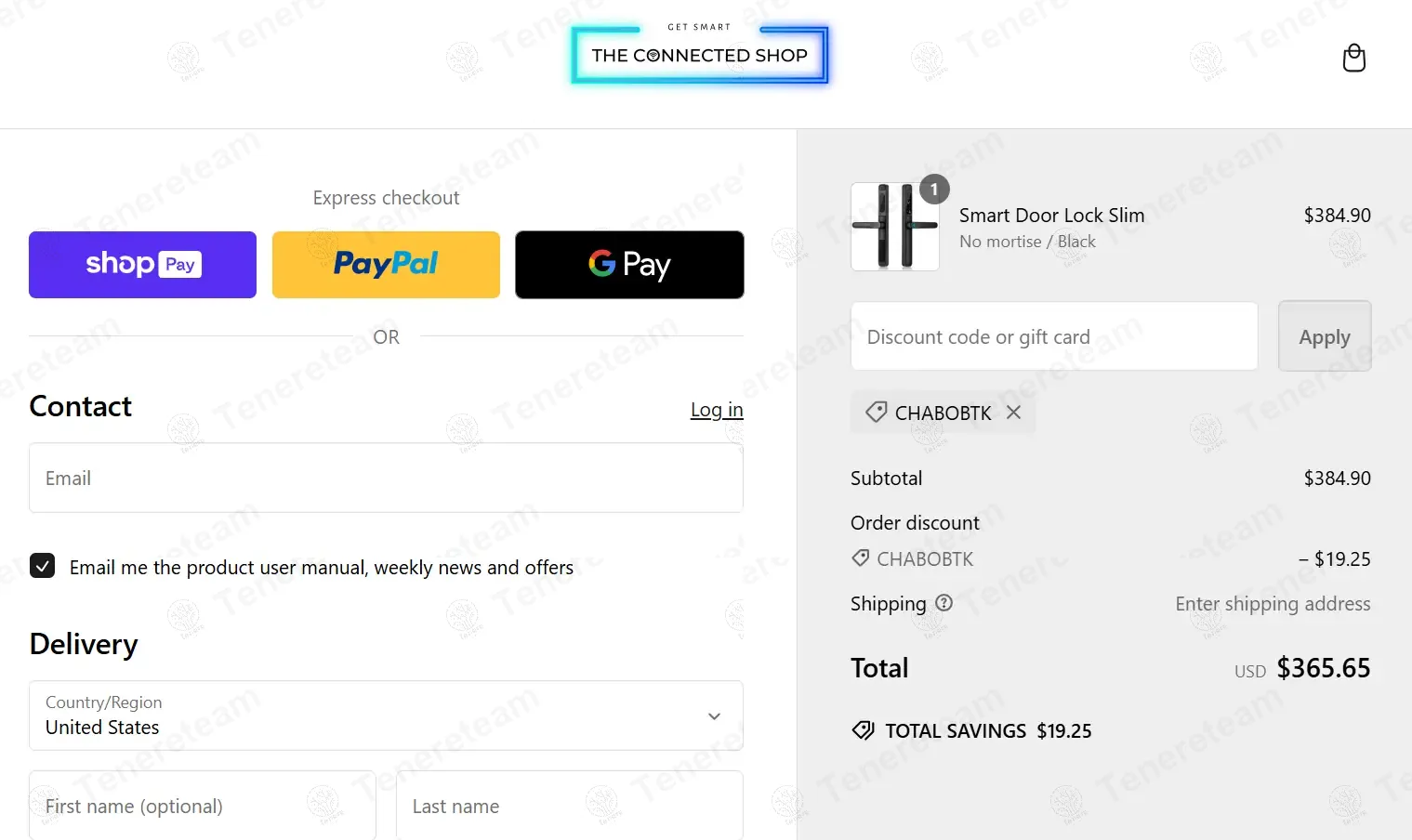The Connected Shop coupon code: 5% off with CHABOBTK. Tested and valid as 1 year ago.