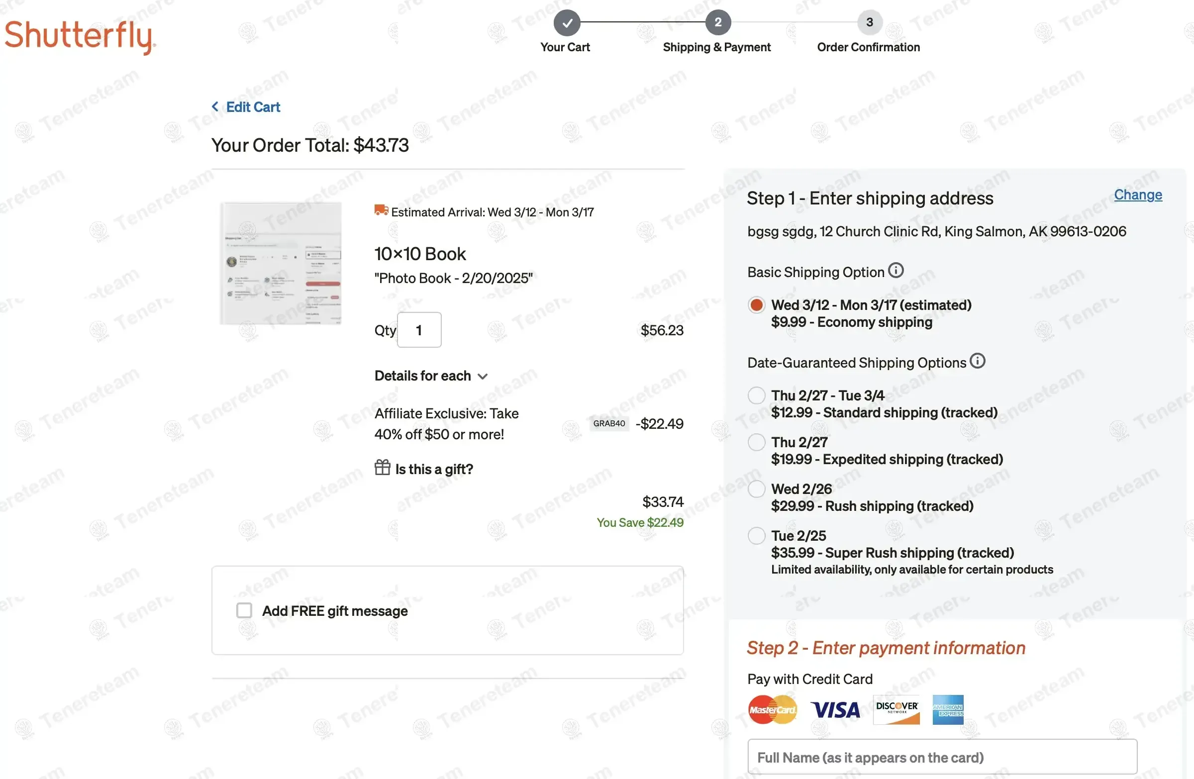 Shutterfly coupon code: 40% off with GRAB40. Tested and valid as 1 month ago.