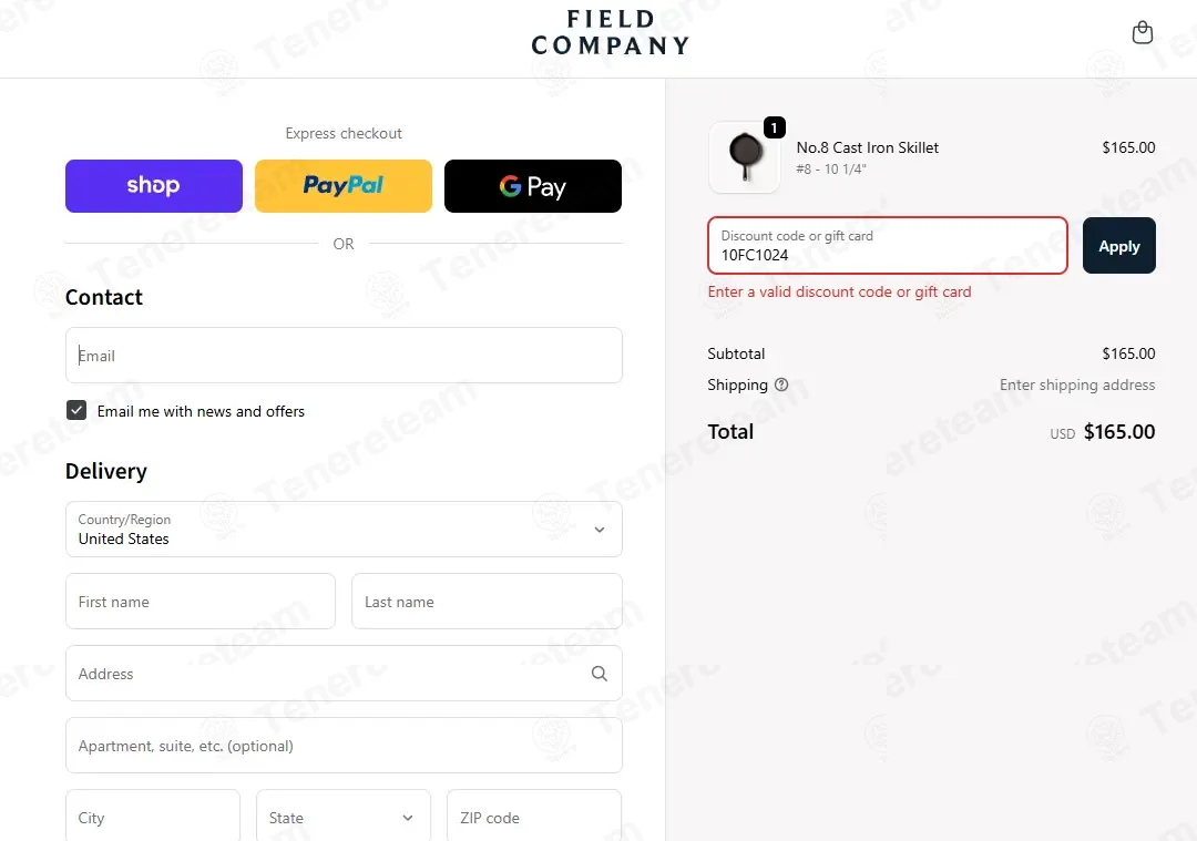 Field Company coupon code: 10% off with 10FC1024. Tested and valid as 4 months ago.