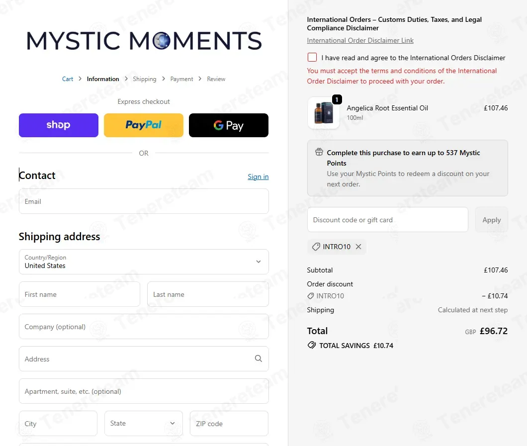 Mystic Moments coupon code: 10% off with INTRO10. Tested and valid as 1 month ago.