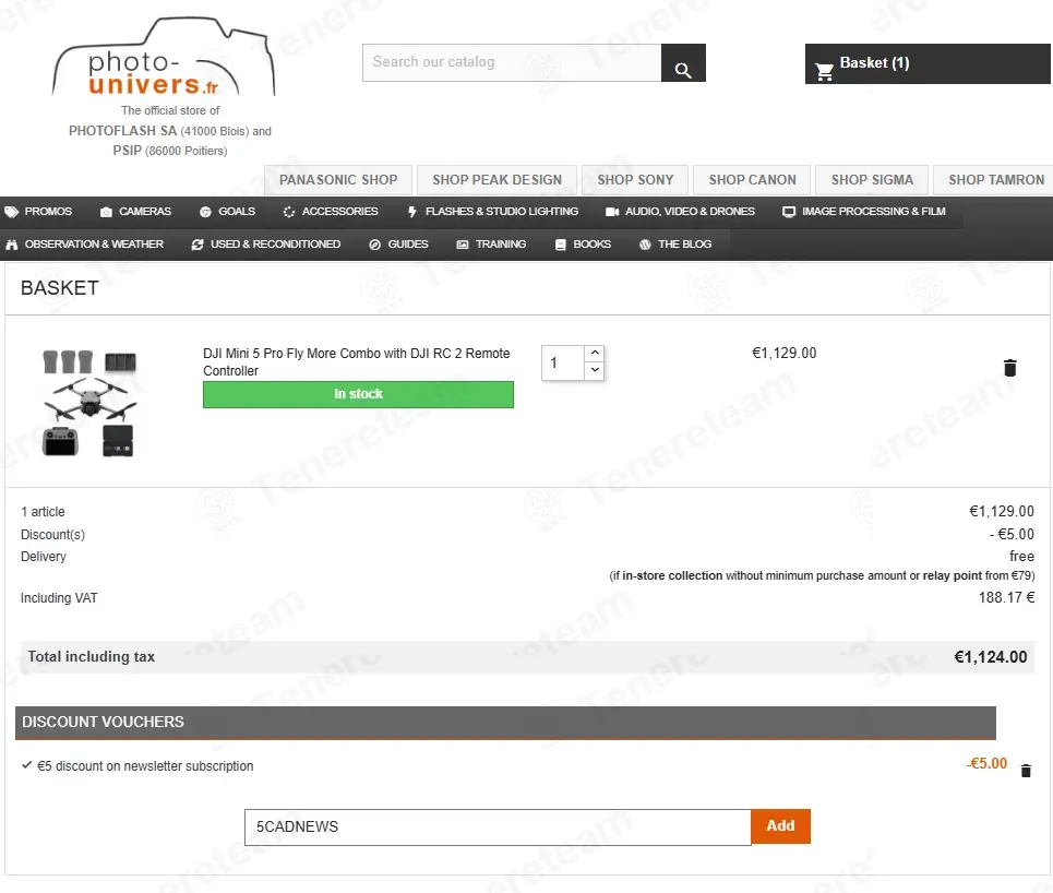 Photo Univers FR coupon code: €5 off with 5CADNEWS. Tested and valid as 8 months ago.