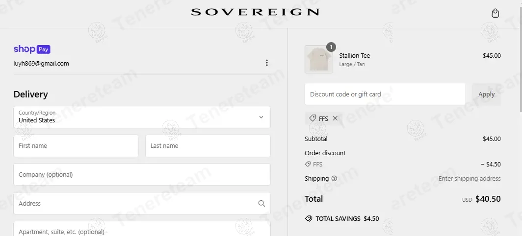Sovereign Lifestyle coupon code: 10% off with FFS. Tested and valid as 1 year ago.
