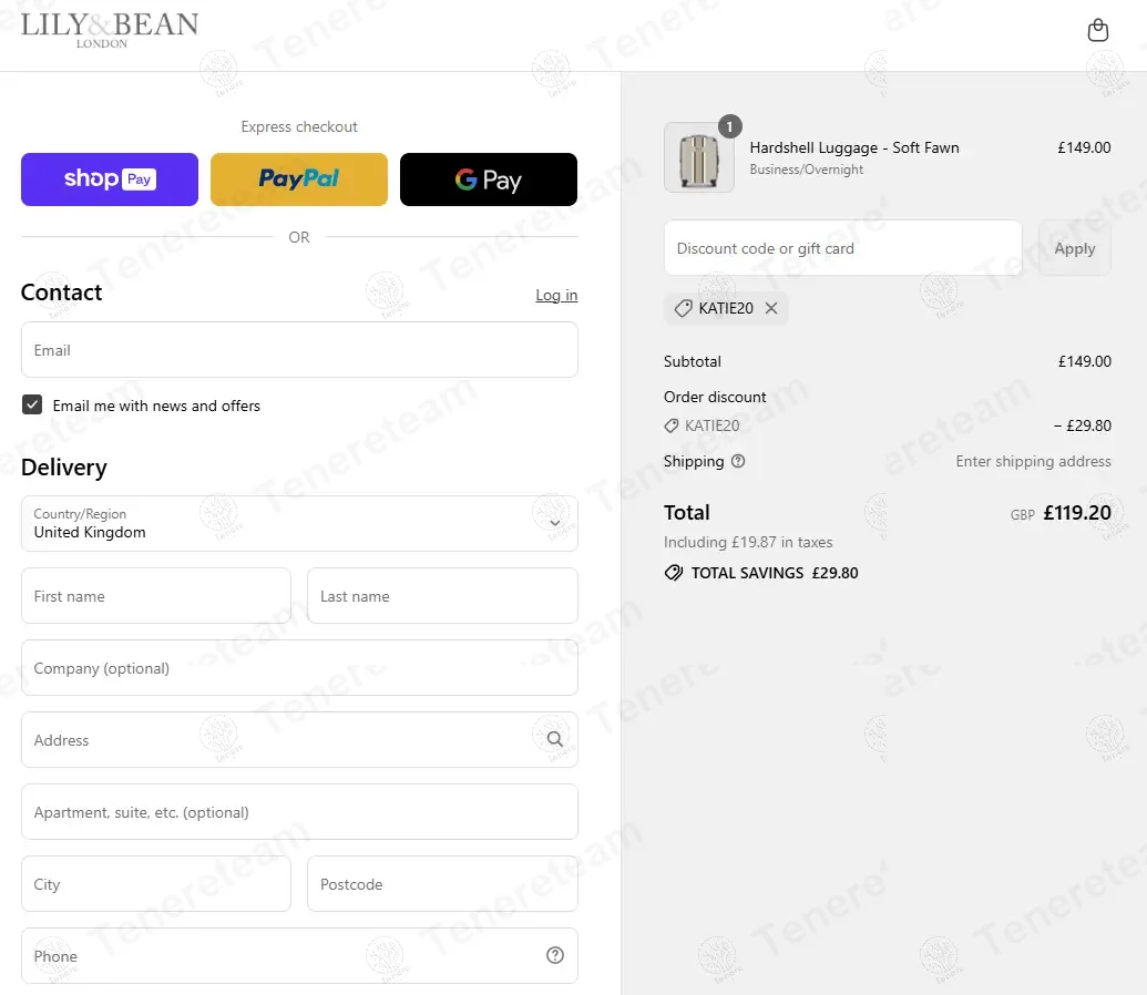 Lily And Bean coupon code: 20% off with KATIE20. Tested and valid as 7 months ago.