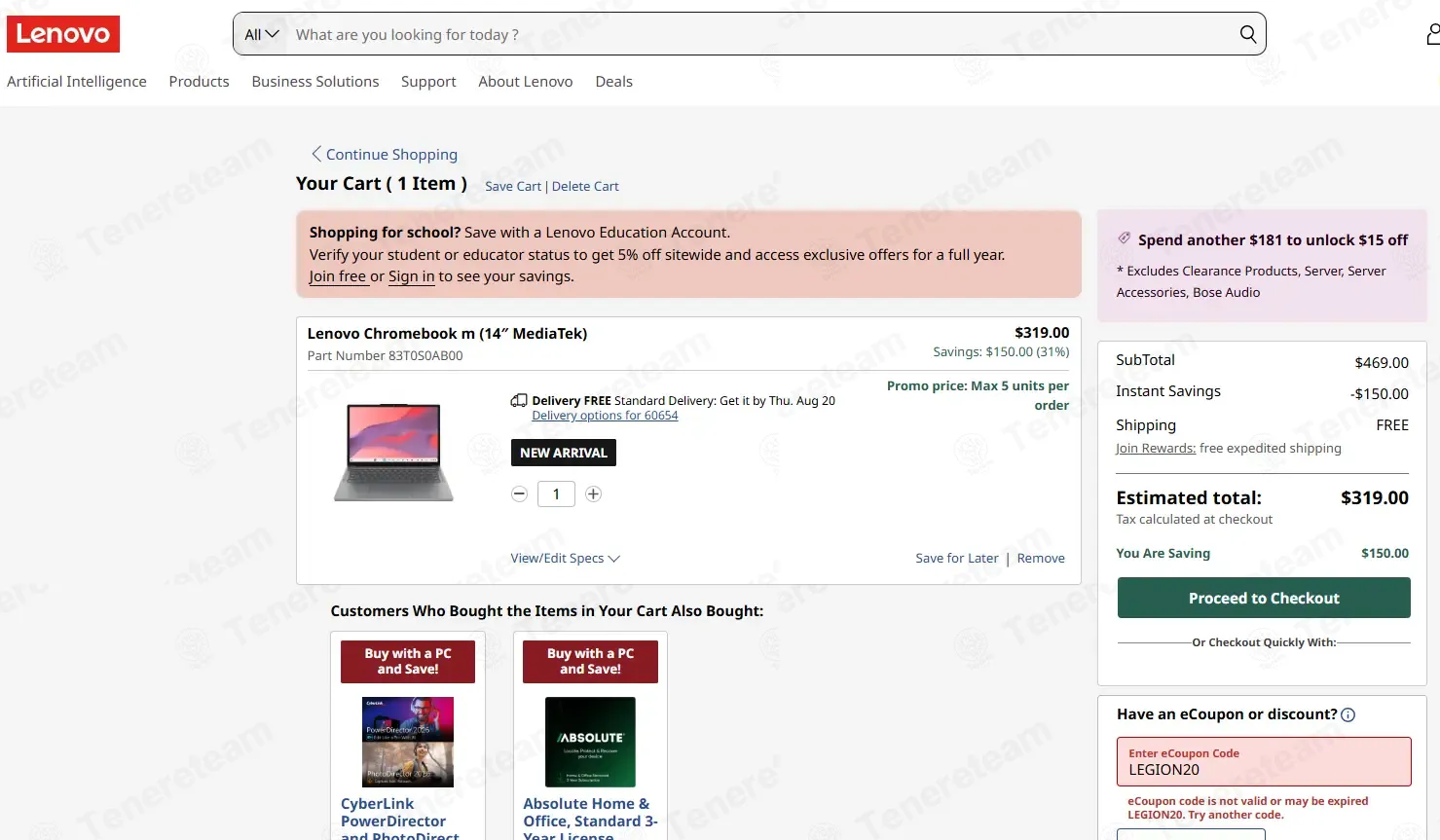 Lenovo coupon code: $20000 off with LEGION20. Tested and valid as 1 week ago.