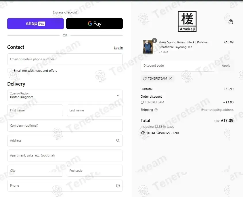 Amekaji Supply coupon code: 10% off with TENERETEAM. Tested and valid as 2 weeks ago.