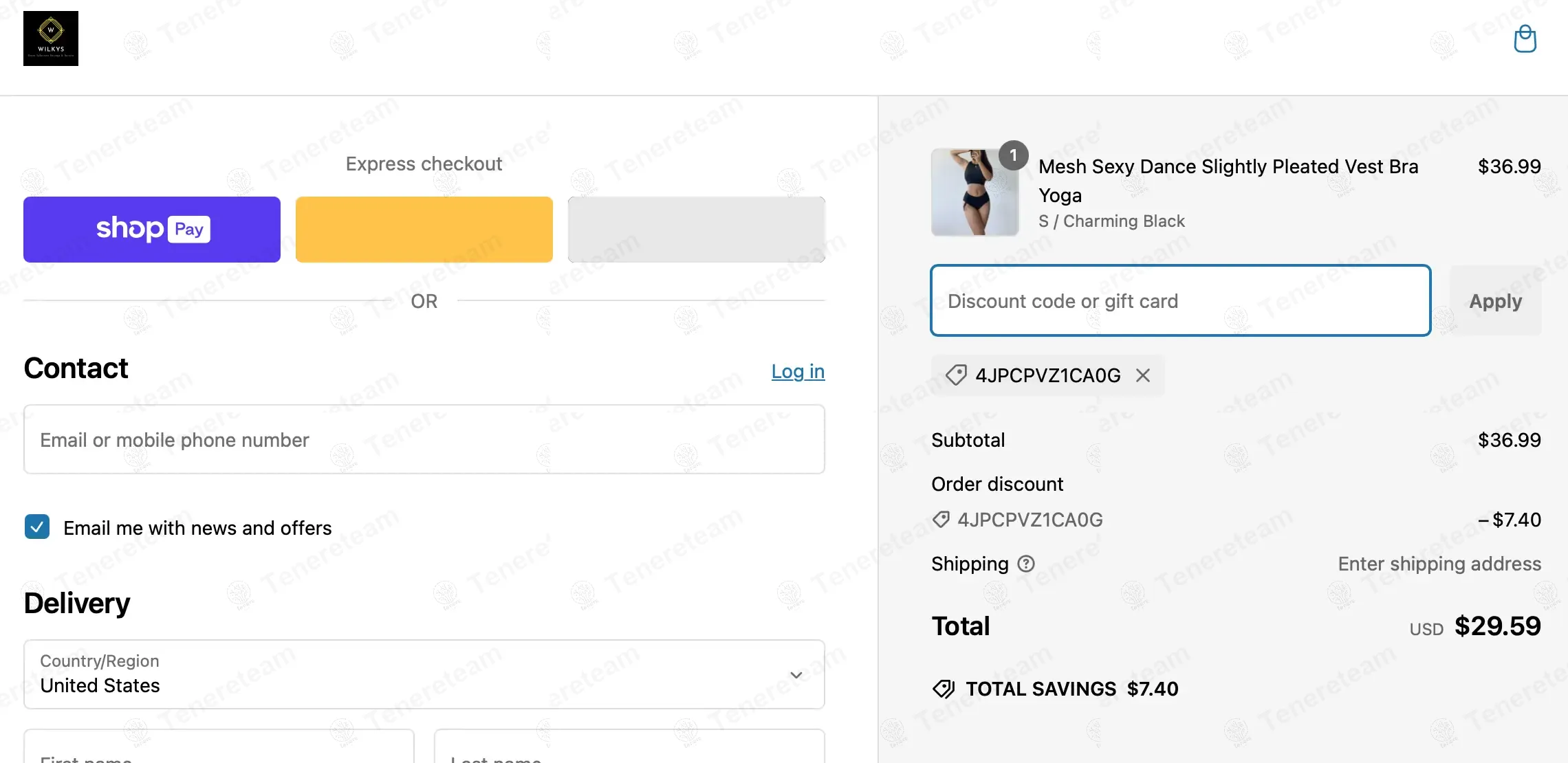 Wilkys Fitness coupon code: 20% off with 4JPCPVZ1CA0G. Tested and valid as 1 year ago.