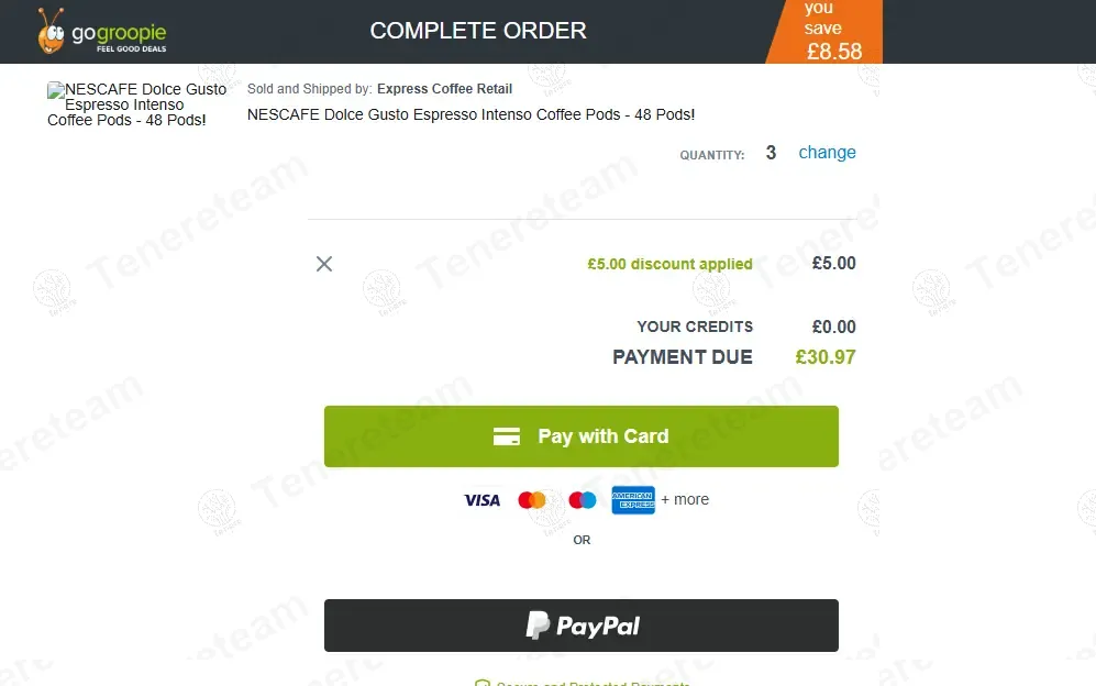 Go Groopie coupon code: £5 off with RT5OFF. Tested and valid as 8 months ago.