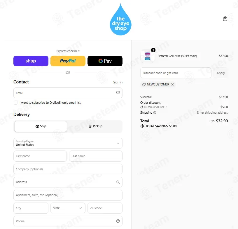 Dry Eye Shop coupon code verified as working at checkout