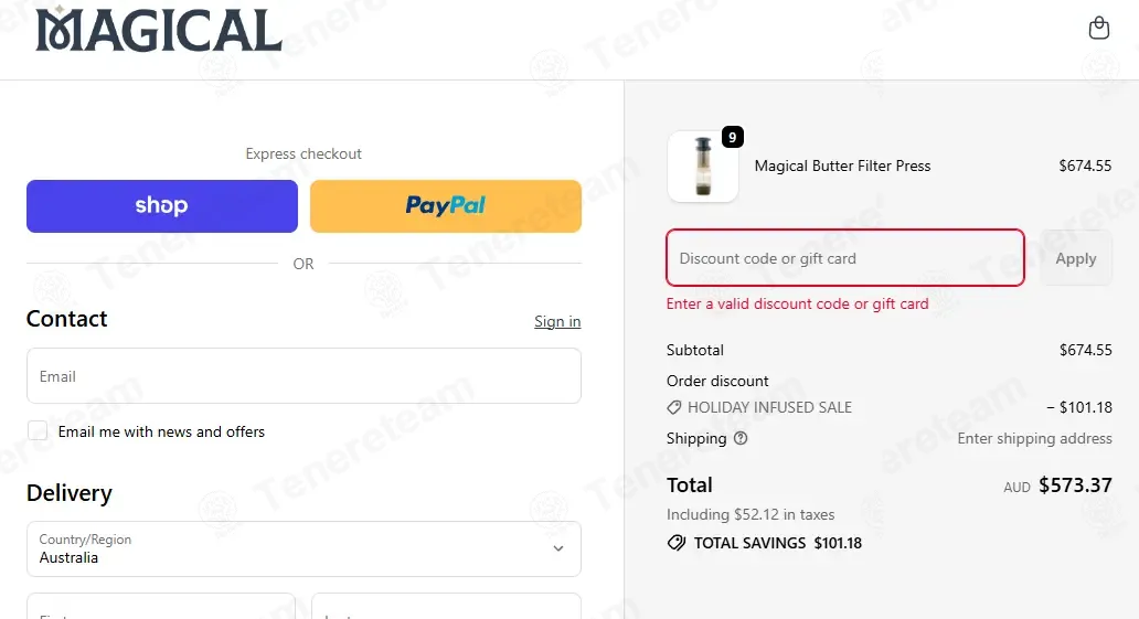 Magical Butter AU coupon code: 10% off with MBLove. Tested and valid as 5 months ago.