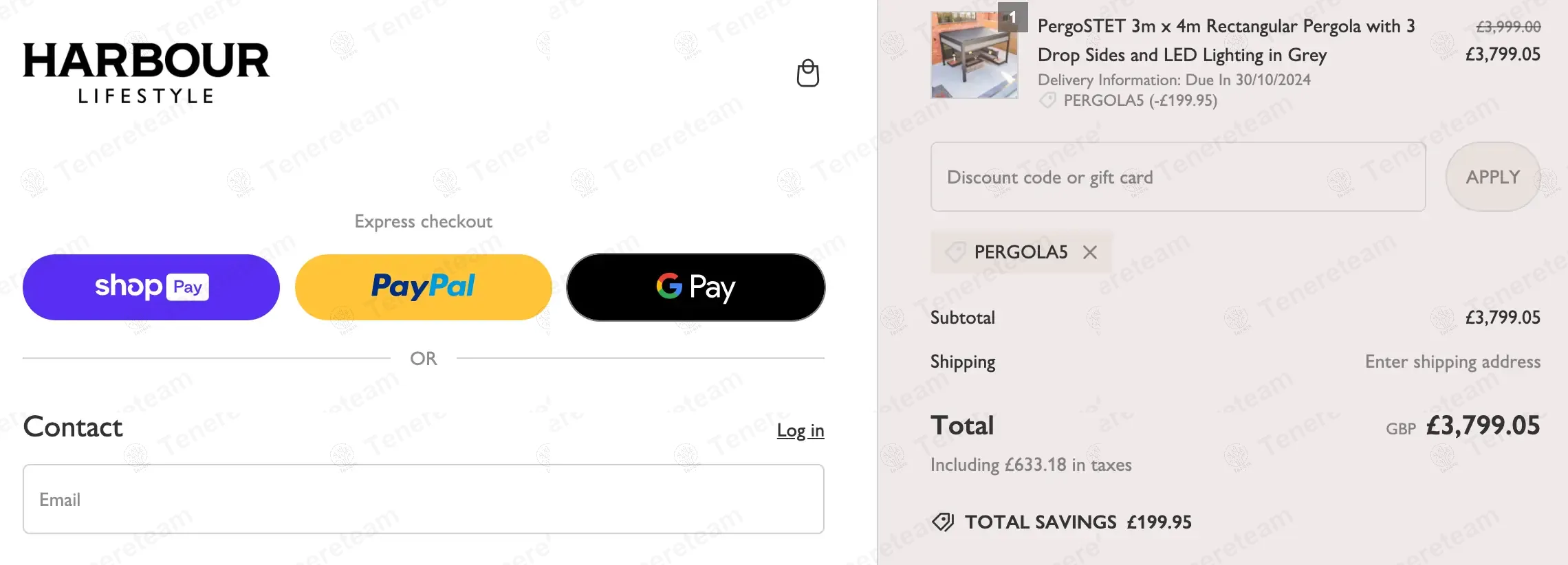 Harbour Lifestyle UK coupon code: 5% off with PERGOLA5. Tested and valid as 1 year ago.
