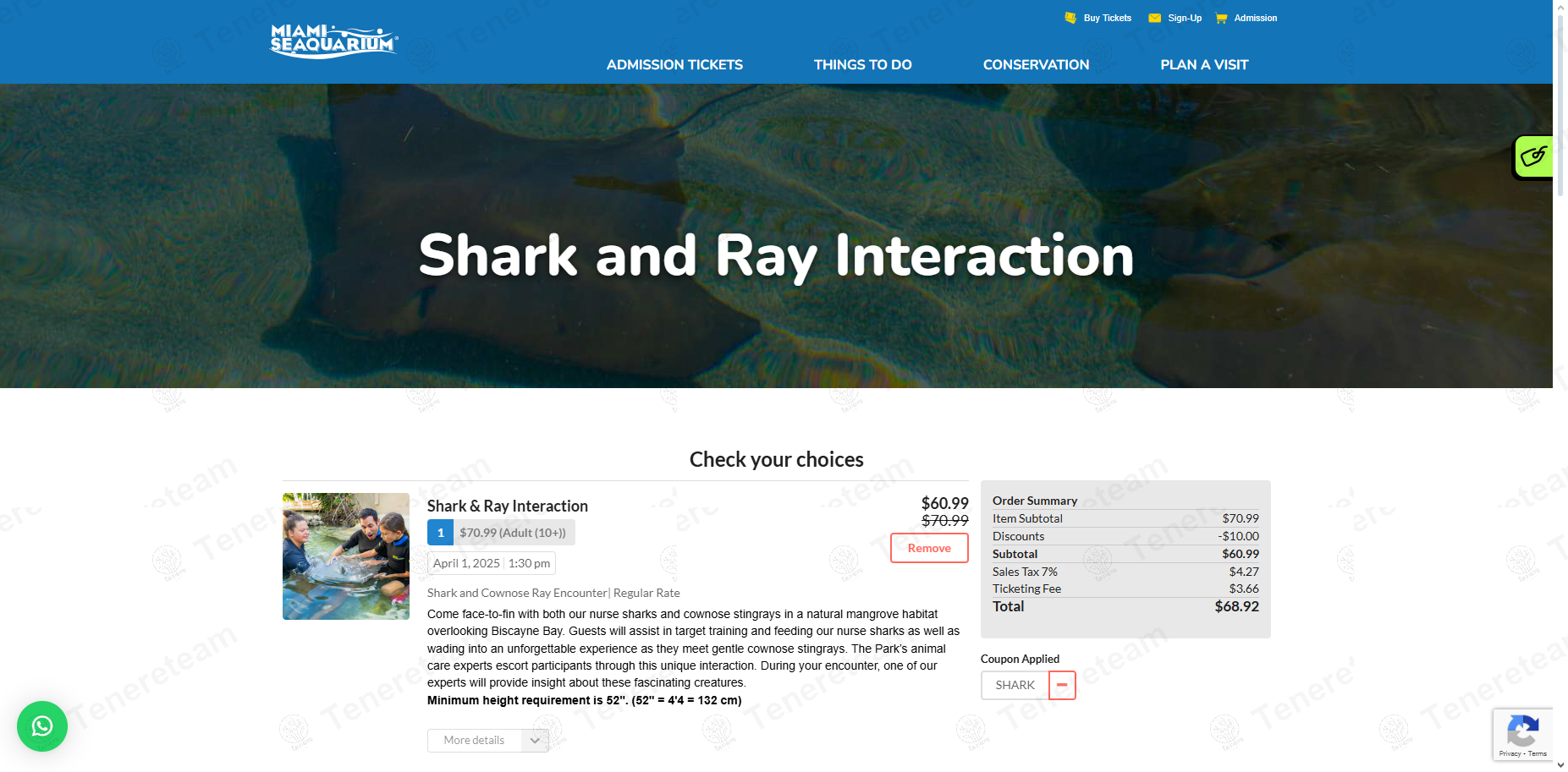 Miami Seaquarium coupon code: $10 off with SHARK. Tested and valid as 1 year ago.
