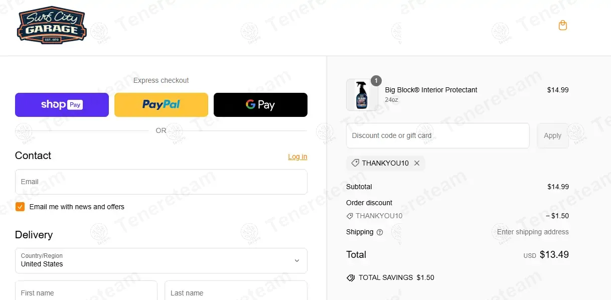 Surf City Garage coupon code: 10% off with THANKYOU10. Tested and valid as 1 year ago.