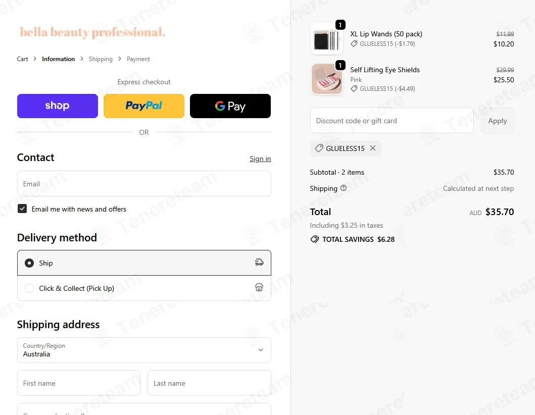 Bella Beauty Professional coupon code: 15% off with GLUELESS15. Tested and valid as 9 months ago.