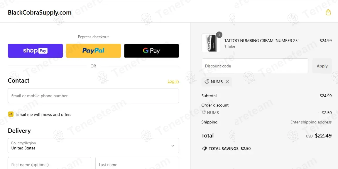 Black Cobra Supply coupon code: 10% off with NUMB. Tested and valid as 1 year ago.