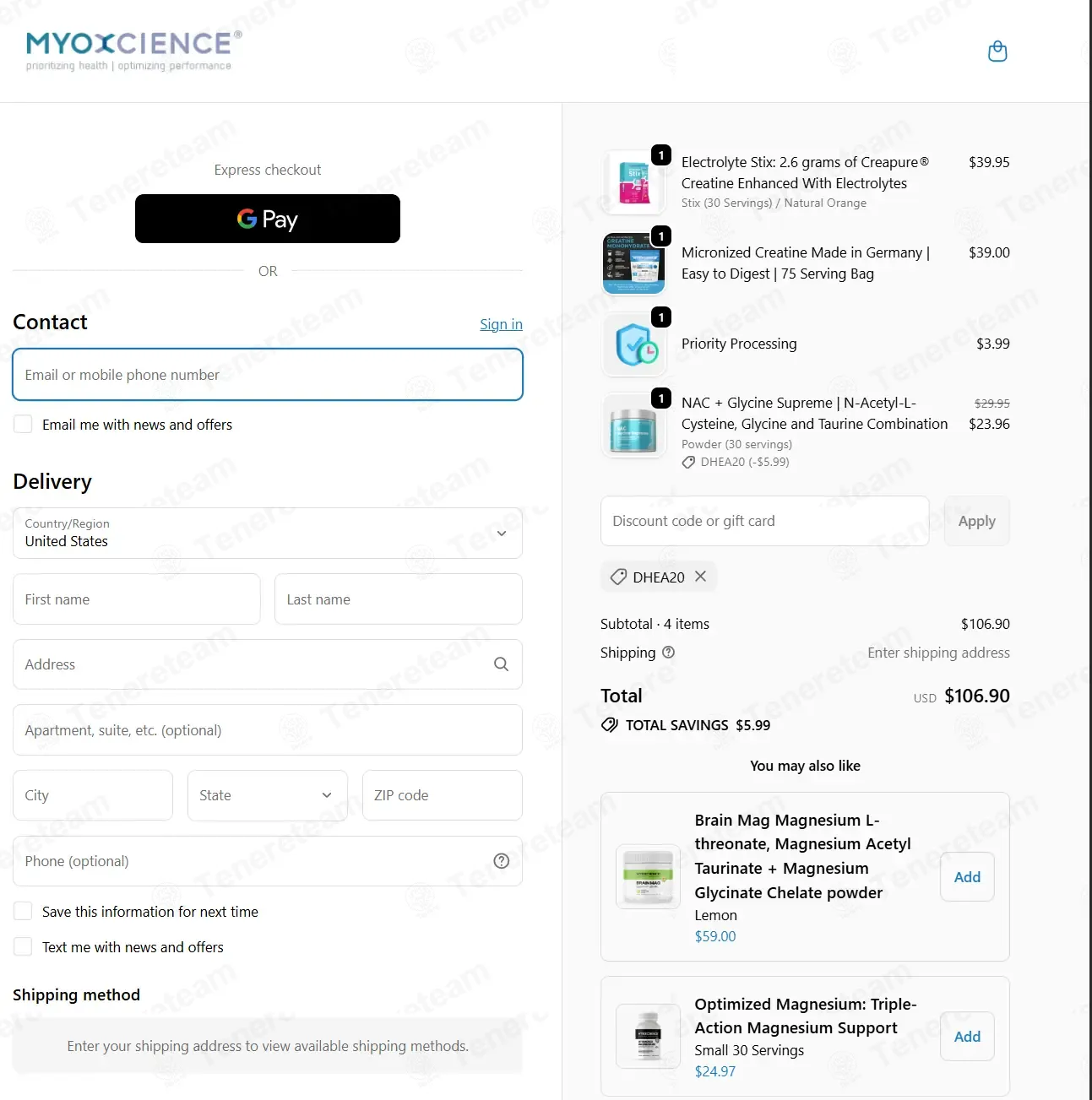 Myoxcience coupon code: 20% off with DHEA20. Tested and valid as 1 month ago.