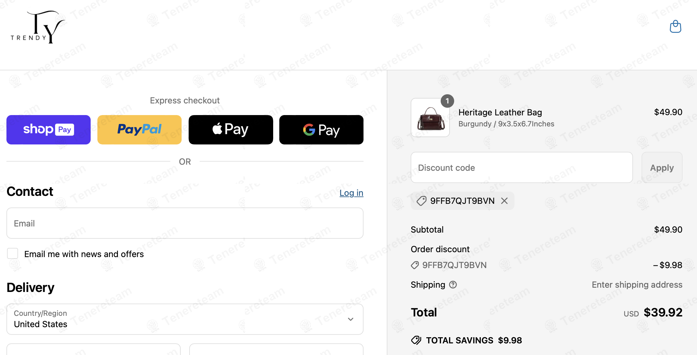 Trendy Ty Fashion coupon code: 20% off with 9FFB7QJT9BVN. Tested and valid as 1 year ago.