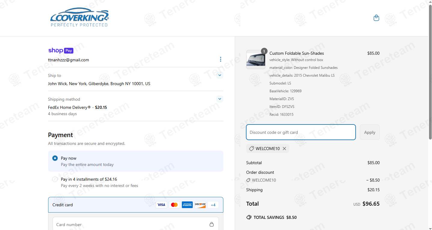 Coverking coupon code: 10% off with WELCOME10. Tested and valid as 1 year ago.