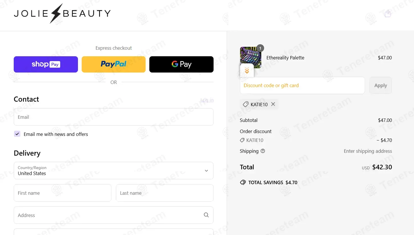 Jolie Beauty coupon code: 10% off with KATIE10. Tested and valid as 1 year ago.