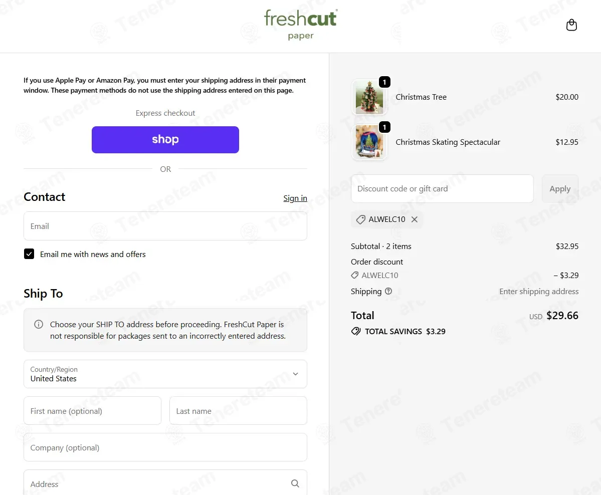 Fresh Cut Paper coupon code: 10% off with ALWELC10. Tested and valid as 6 months ago.