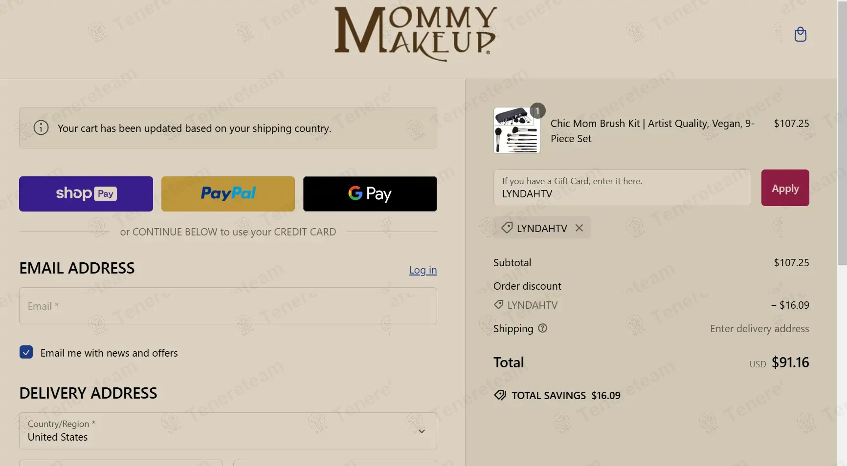 Mommy Makeup coupon code: 15% off with LYNDAHTV. Tested and valid as 1 year ago.
