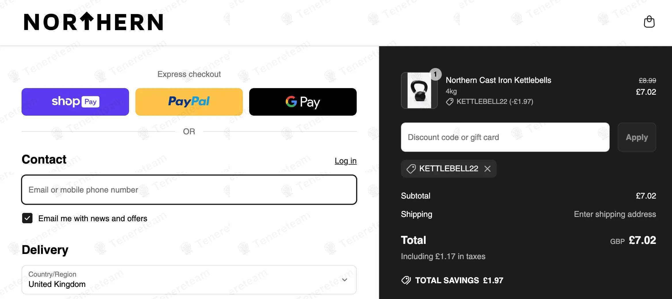 Northerngymequipment coupon code: 22% off with KETTLEBELL22. Tested and valid as 1 year ago.