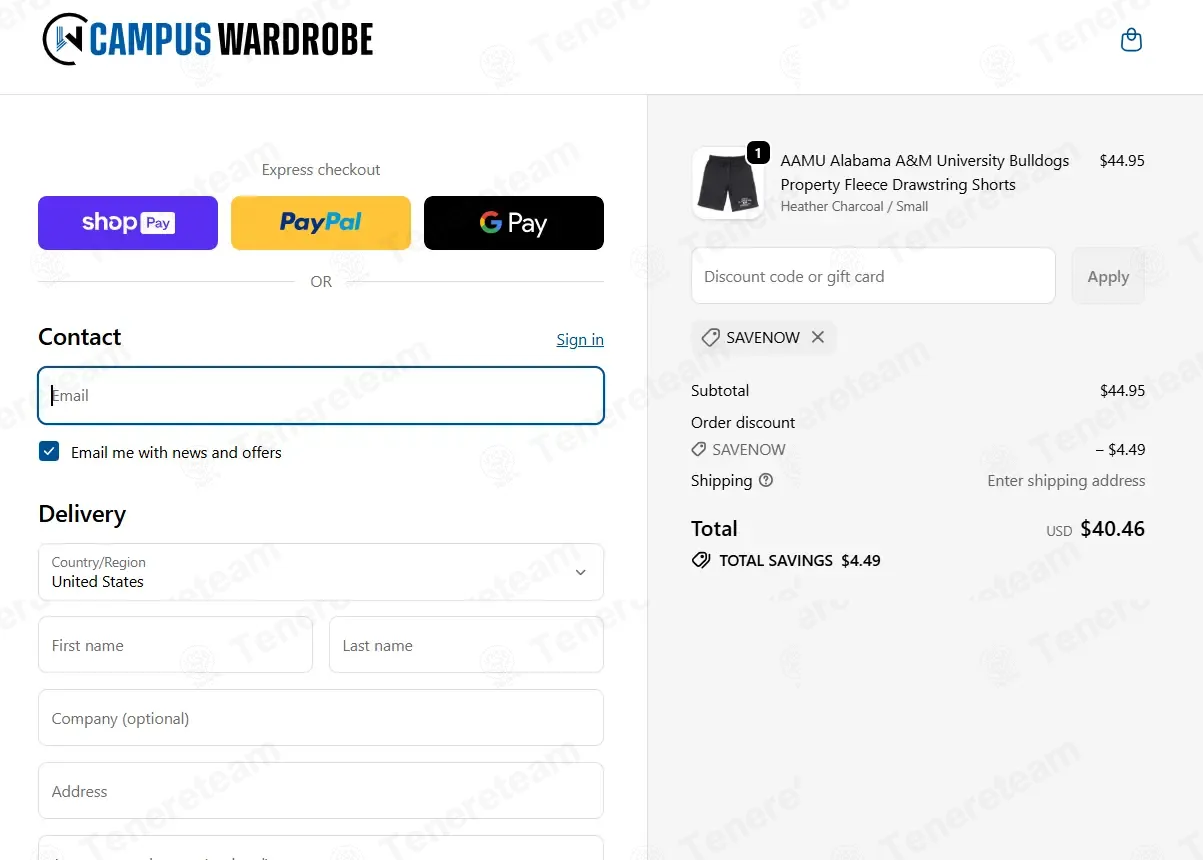 Campus Wardrobe coupon code: 10% off with SAVENOW. Tested and valid as 1 week ago.