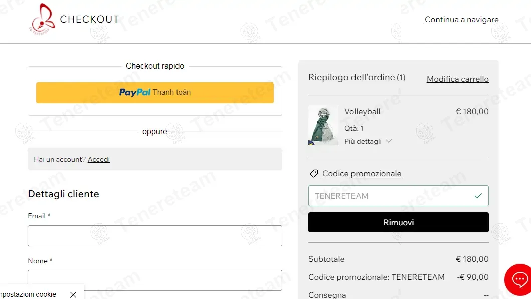 Ferrari N Italy coupon code: $10 off with TENERETEAM. Tested and valid as 1 year ago.
