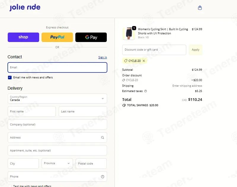 Jolie Ride coupon code: $20 off with CYCLE-20. Tested and valid as 1 week ago.