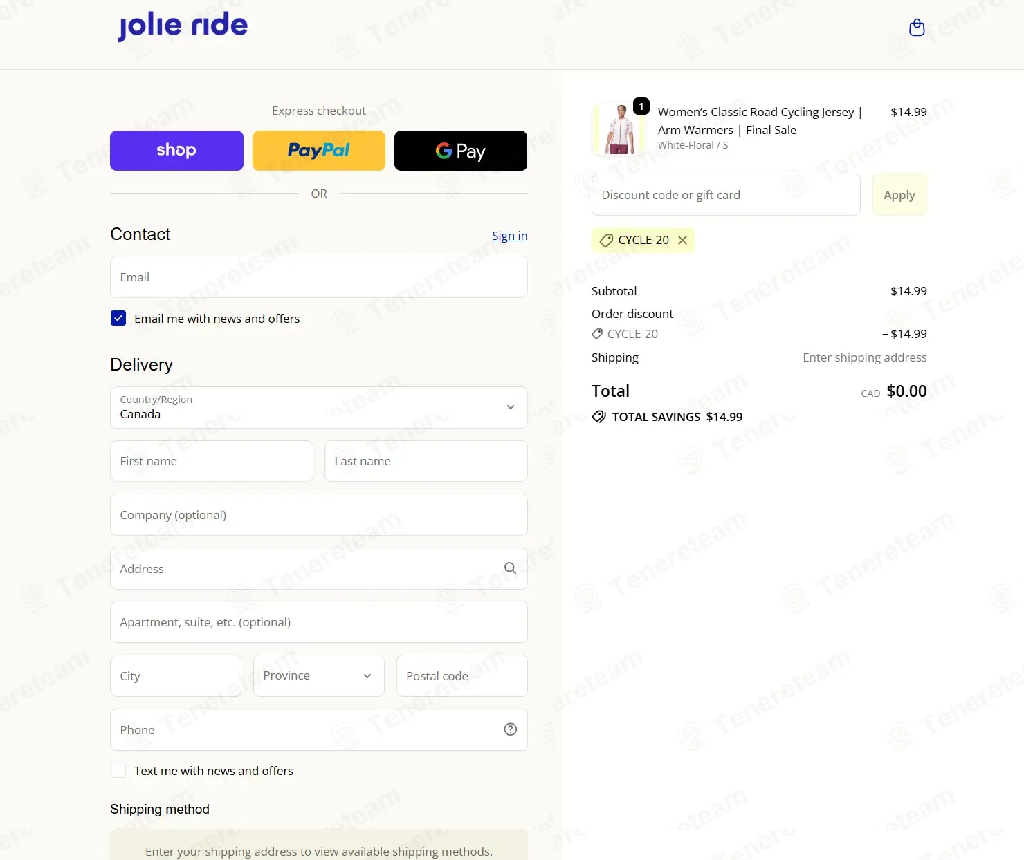 Jolie Ride coupon code: $20 off with CYCLE-20. Tested and valid as 1 week ago.