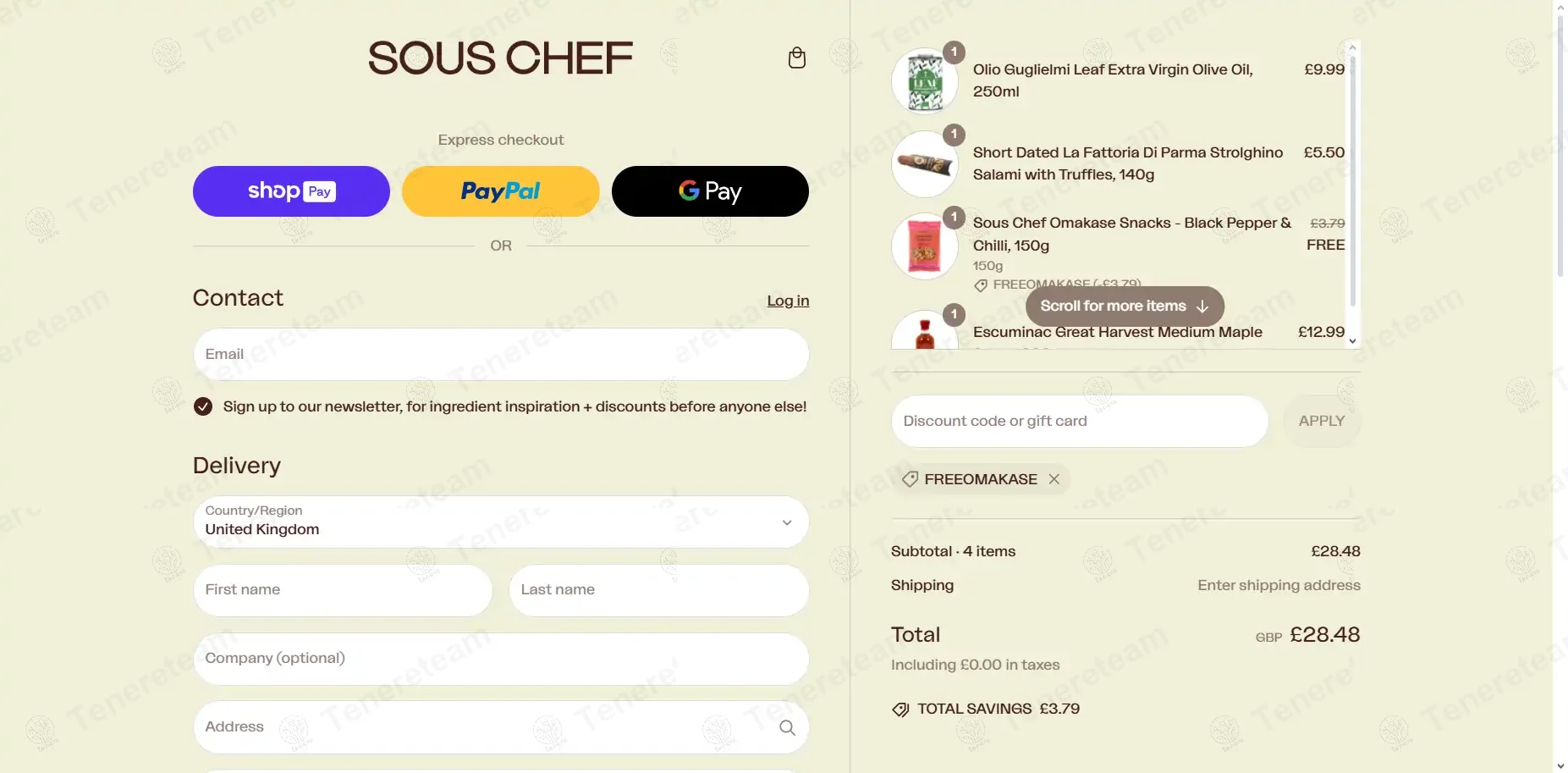 Sous Chef coupon code: Sale off with FREEOMAKASE. Tested and valid as 1 year ago.
