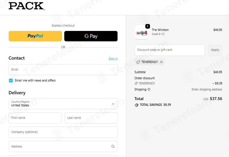 Pack Leashes coupon code: 20% off with TENERENO1. Tested and valid as 1 month ago.