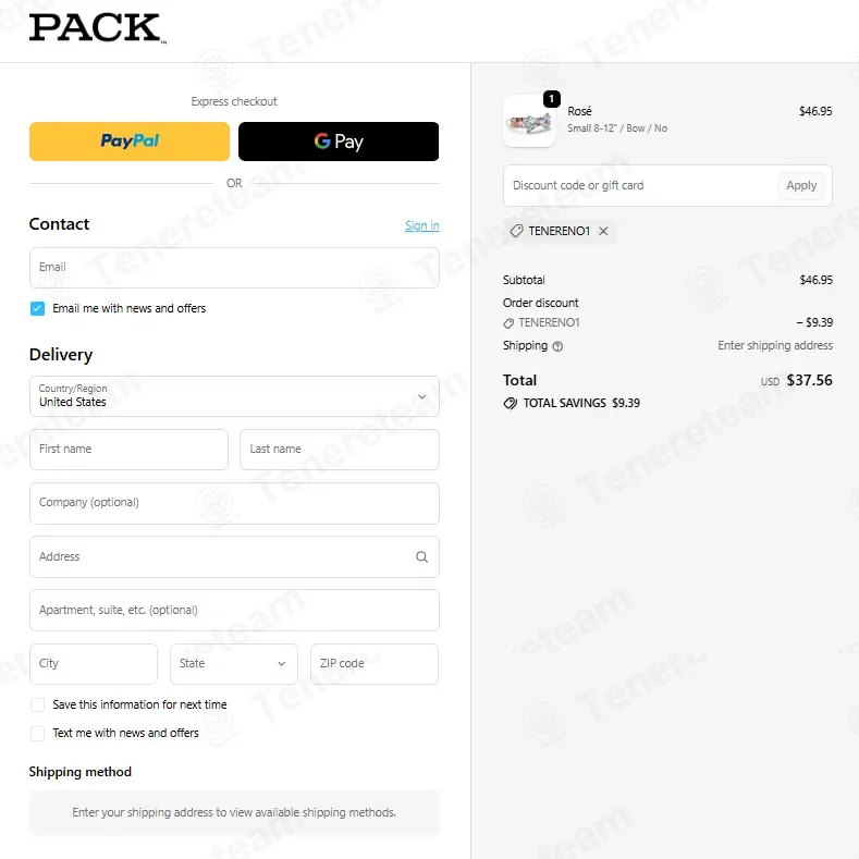 Pack Leashes coupon code: 20% off with TENERENO1. Tested and valid as 1 month ago.