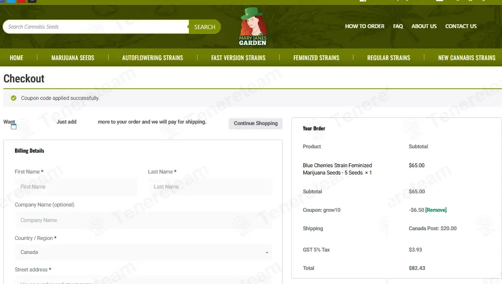 Mary Jane's Garden coupon code: 10% off with GROW10. Tested and valid as 6 days ago.