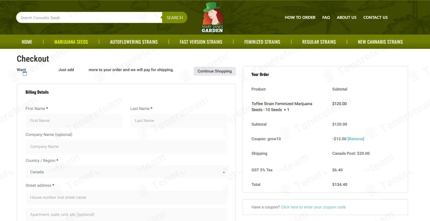 Mary Jane's Garden coupon code: 10% off with GROW10. Tested and valid as 6 days ago.