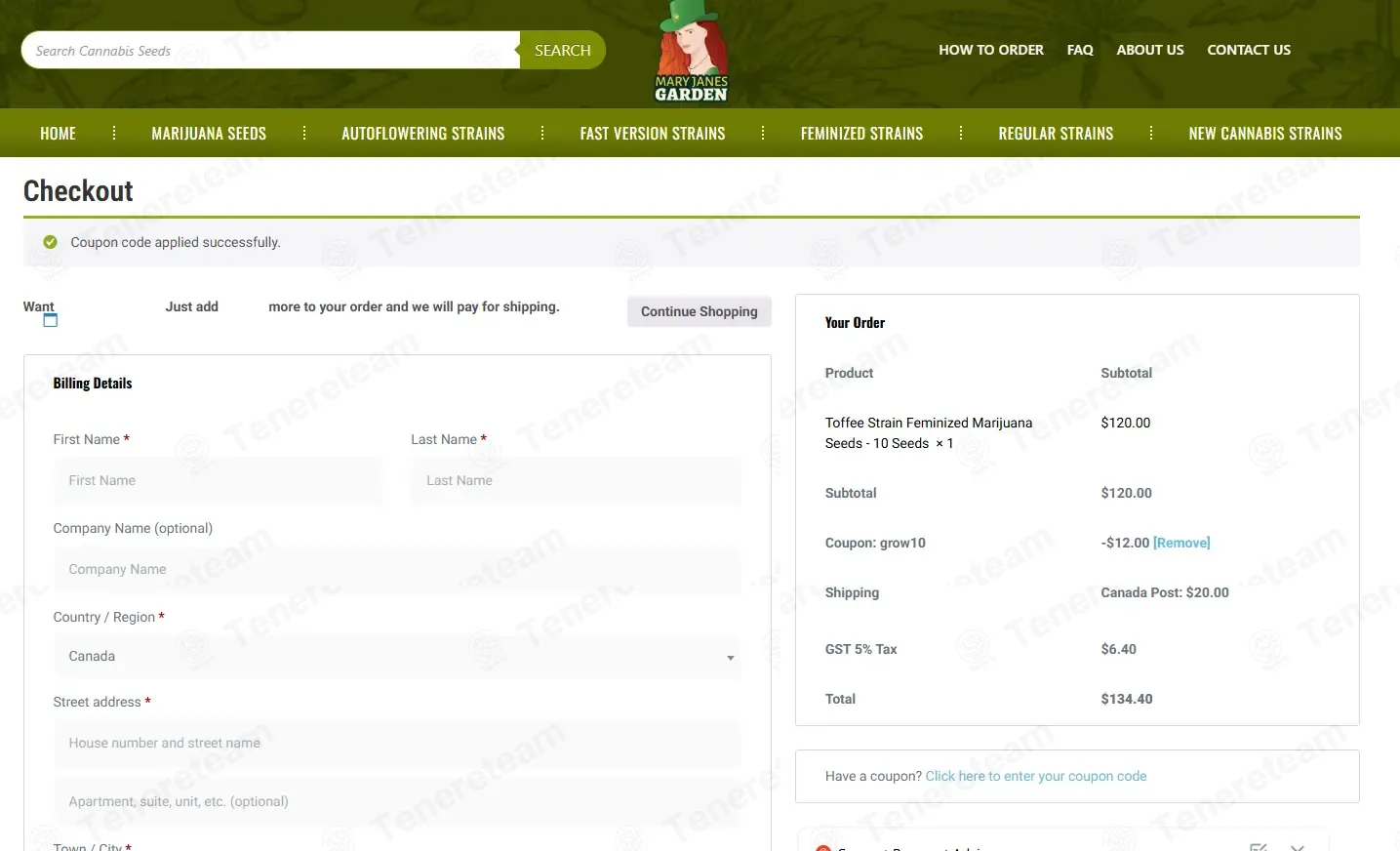 Mary Jane's Garden coupon code: 10% off with GROW10. Tested and valid as 6 days ago.