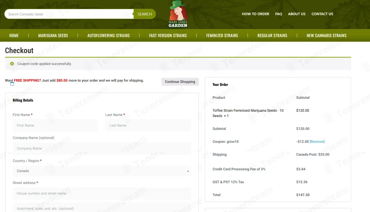 Mary Jane's Garden coupon code: 10% off with GROW10. Tested and valid as 6 days ago.