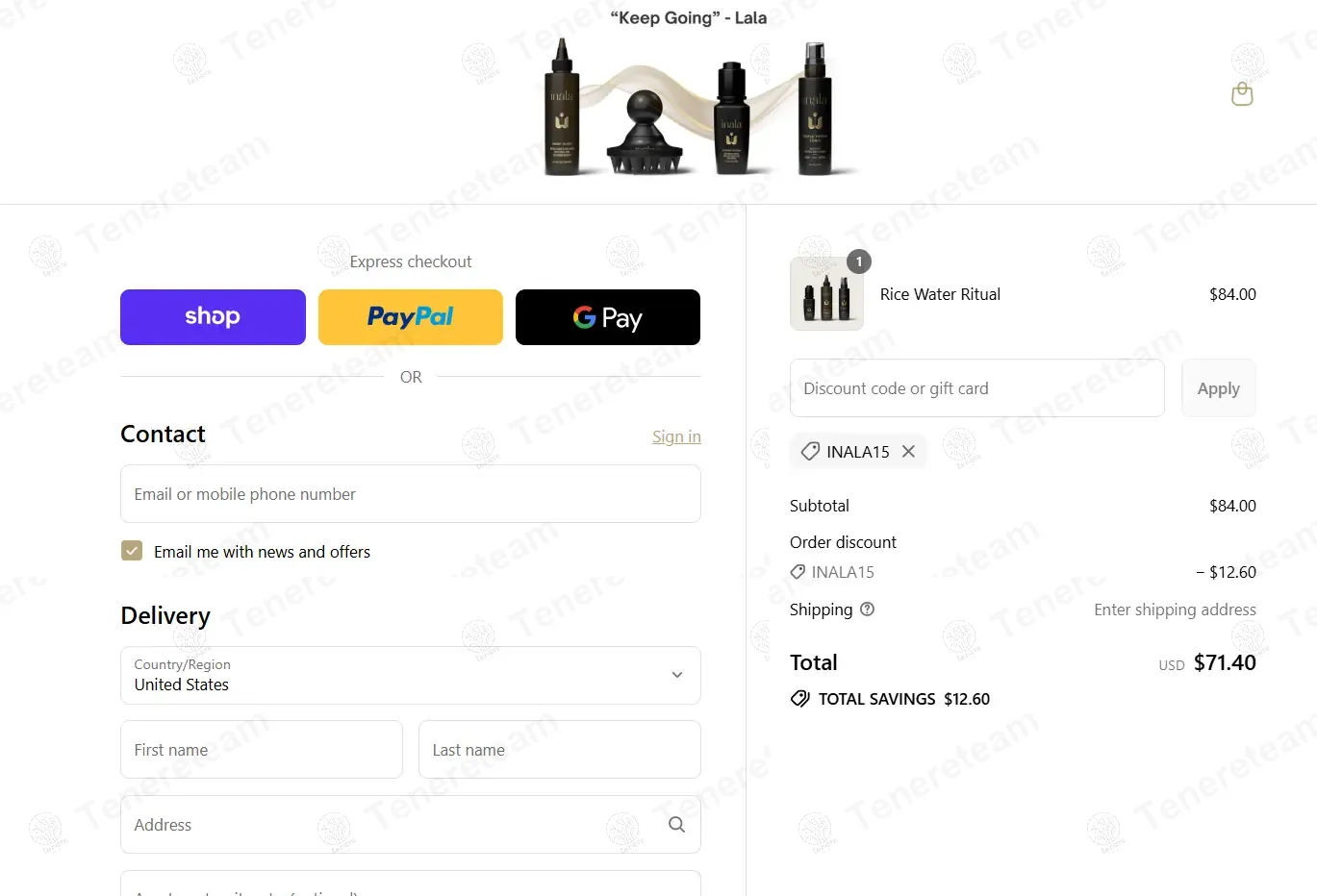 Inala coupon code: 15% off with INALA15. Tested and valid as 9 months ago.