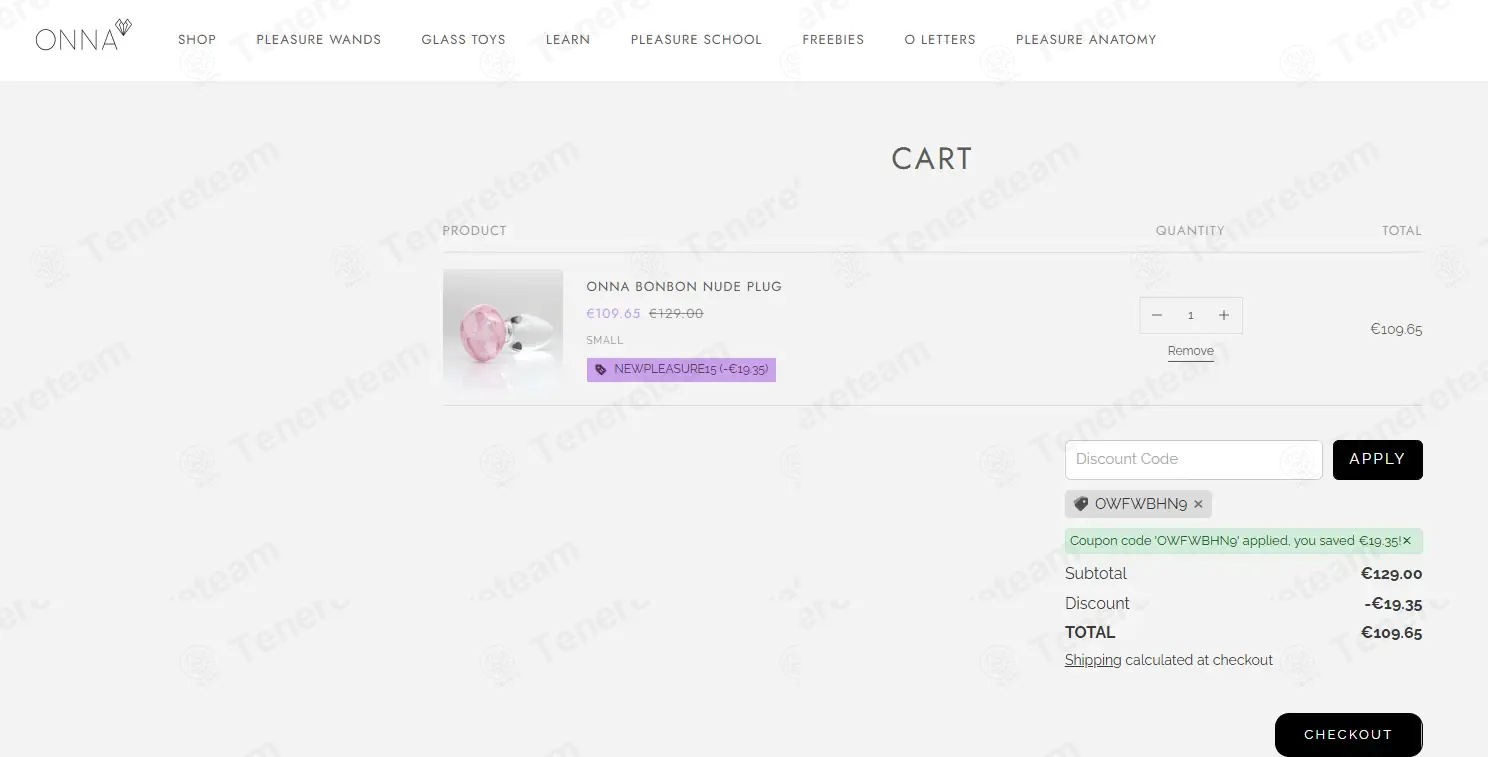 Onna Lifestyle coupon code: 15% off with OWFWBHN9. Tested and valid as 2 weeks ago.