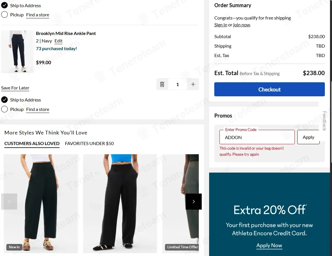 Athleta coupon code: 10% off with FORYOU. Tested and valid as 2 months ago.