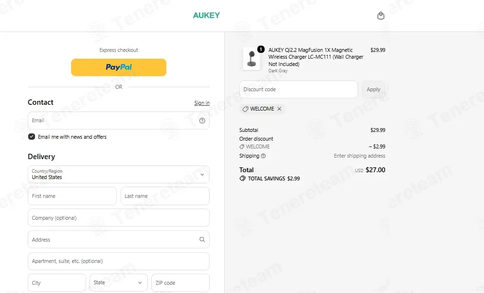 Shop Aukey coupon code: 10% off with WELCOME. Tested and valid as 2 weeks ago.