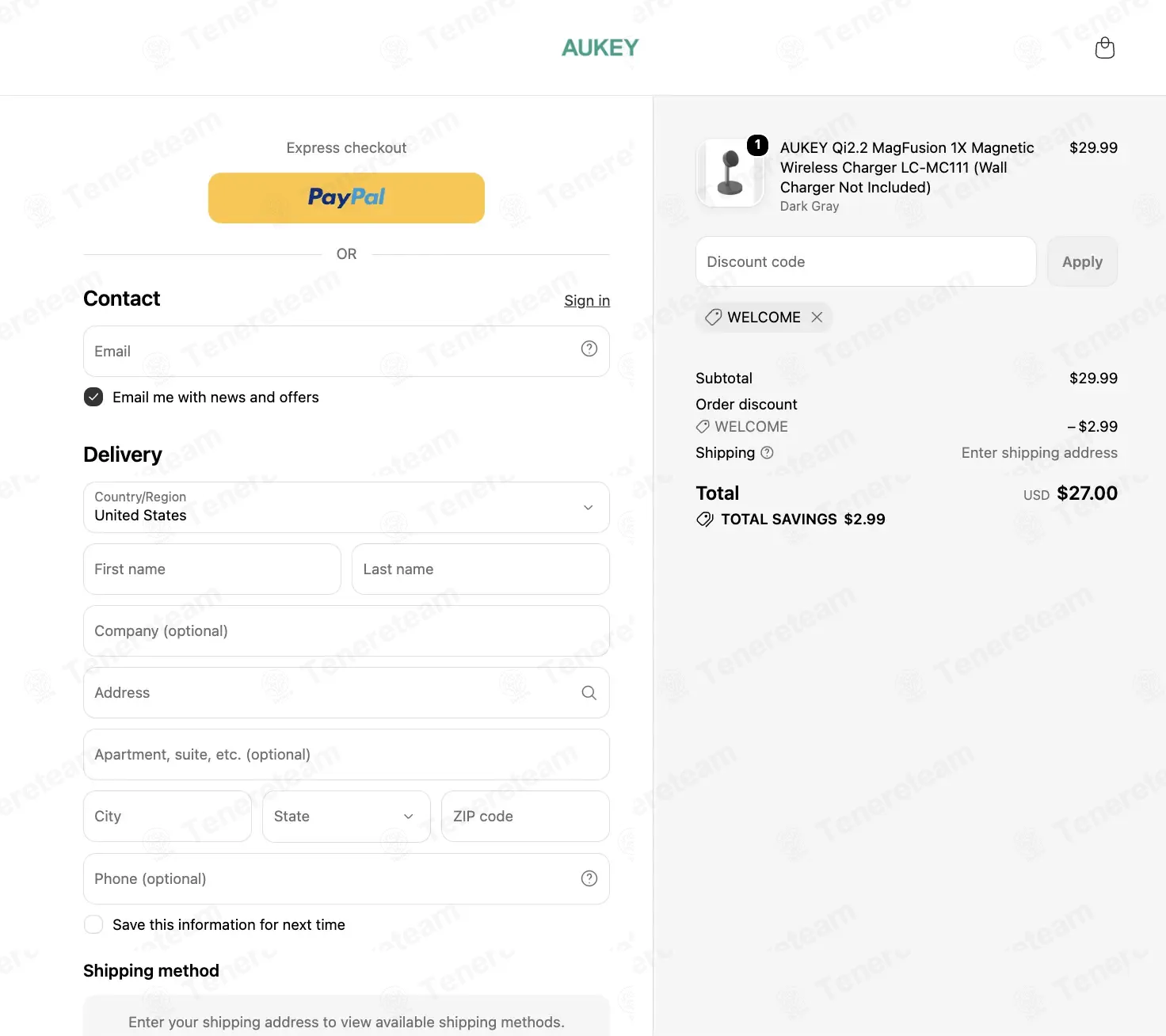 Shop Aukey coupon code: 10% off with WELCOME. Tested and valid as 2 weeks ago.