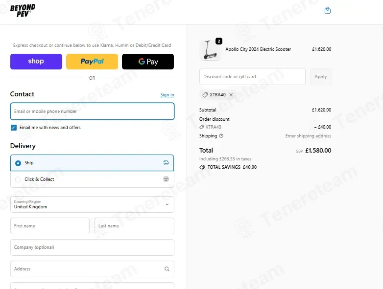 Beyond PEV coupon code: £40 off with XTRA40. Tested and valid as 1 month ago.